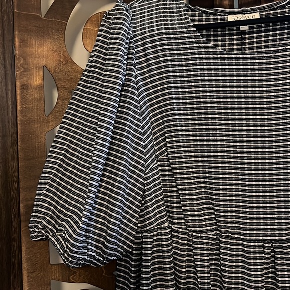 NWT 52Seven 1XL Black & white check dress - Picture 2 of 4